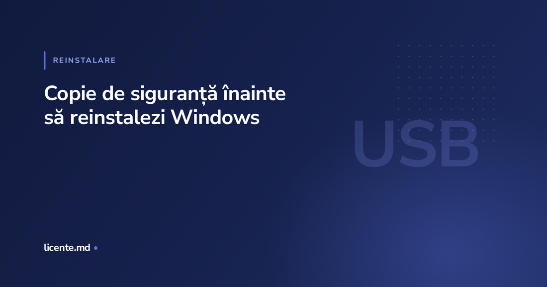 Copierea fișierelor pe un disc extern înainte de reinstalarea Windows, ghid licente.md