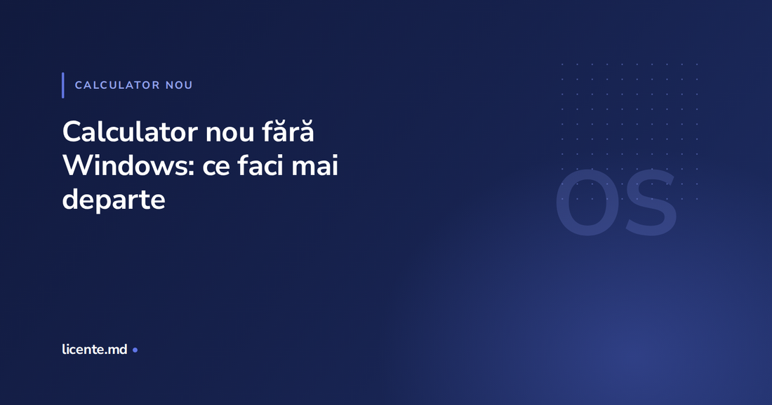 Laptop nou cu FreeDOS și stick de instalare Windows pregătit, ghid licente.md