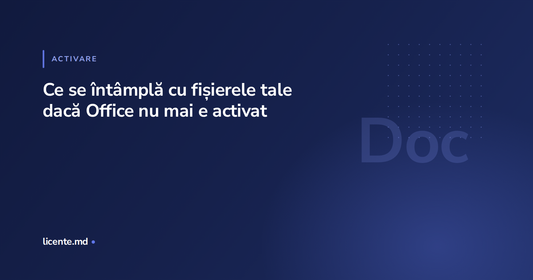 Document Word deschis in modul cu functionalitate redusa cand Office nu e activat, licente.md