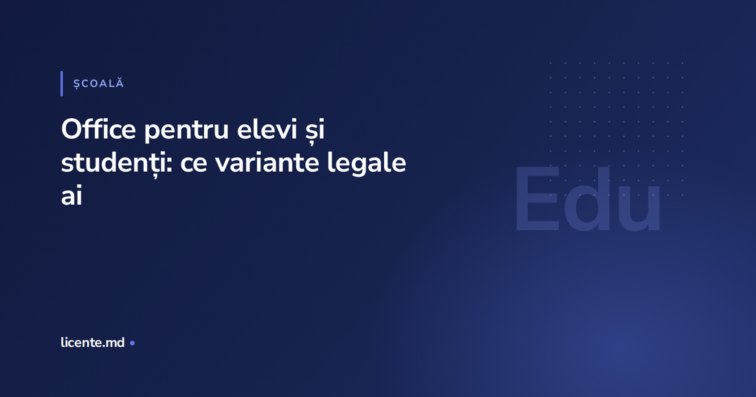 Student care scrie o lucrare în Word pe laptop, ghid despre variantele Office de la licente.md