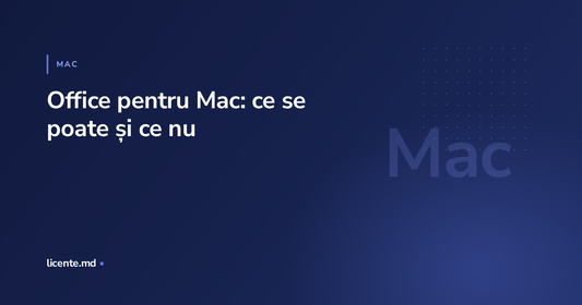 MacBook cu Word și Excel deschise, ghid despre licențele Office pentru Mac de la licente.md